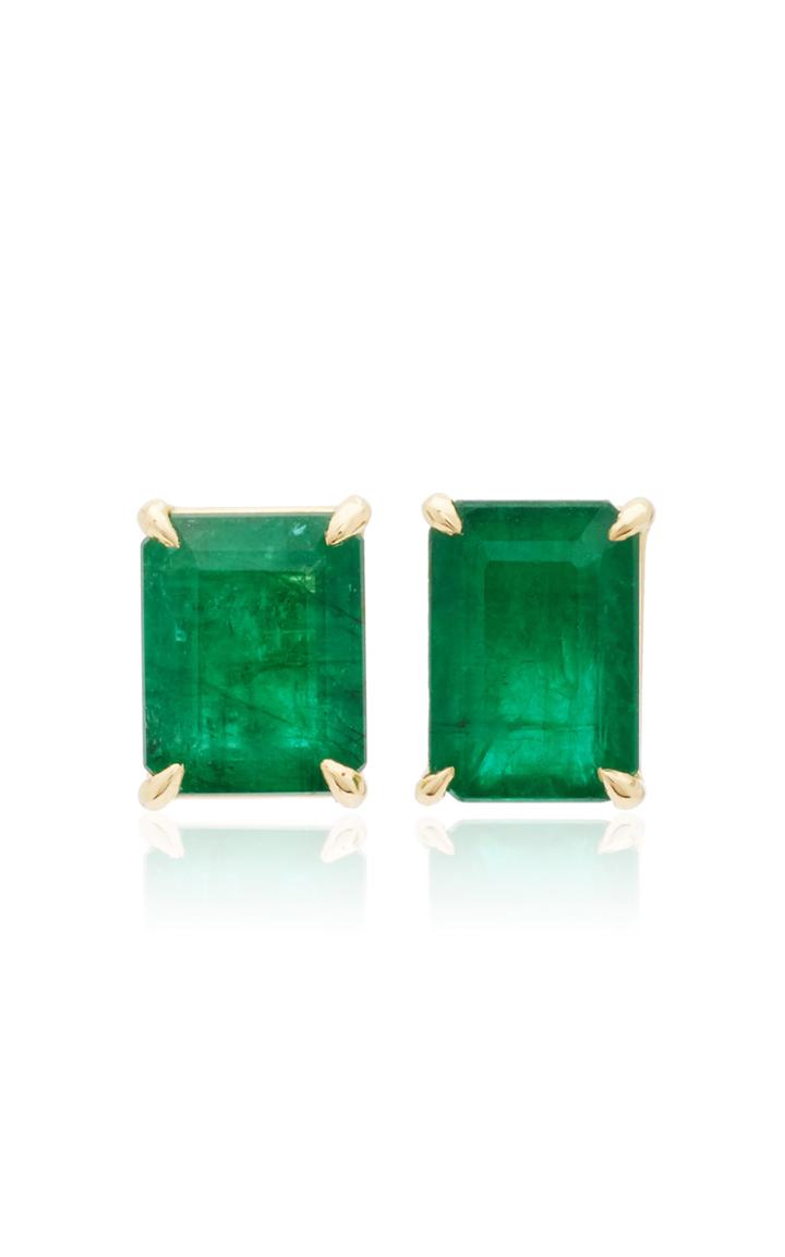 Moda Operandi Shay 18k Yellow Gold Columbian Emerald Studs