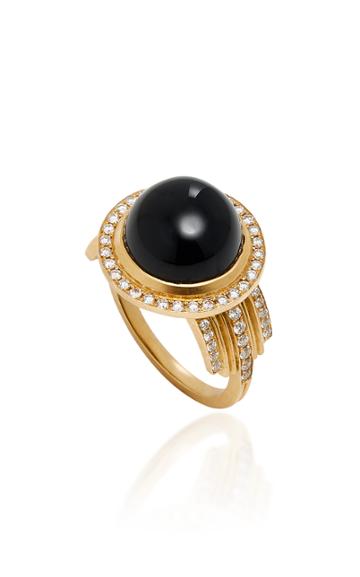 Doryn Wallach Onyx And Diamond Empire Ring
