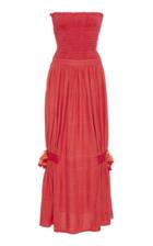 Escvdo Doria Smocked Midi Cotton Dress