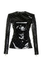 Balmain Studded Patent Leather Top