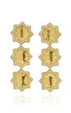 Amrapali Triple Star 18k Gold And Diamond Earrings