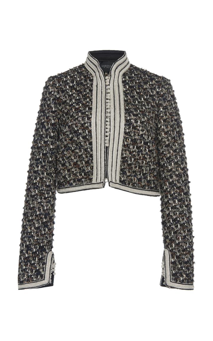 Giambattista Valli Cropped Boucle Jacket