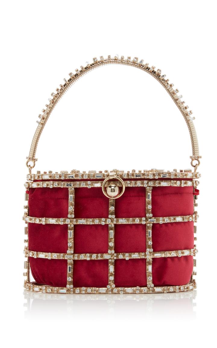 Rosantica Vestale Gold-tone Crystal-embellished Top Handle Bag