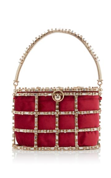 Rosantica Vestale Gold-tone Crystal-embellished Top Handle Bag