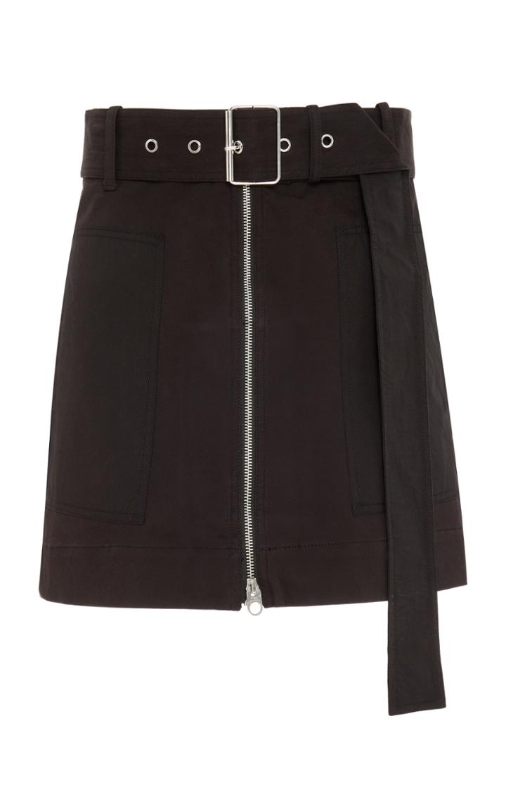 Proenza Schouler Pswl Belted Cotton-twill Utility Mini Skirt