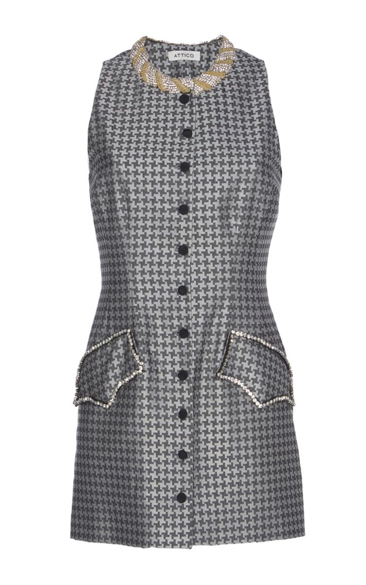 Attico Emma Embellished Wool Dress