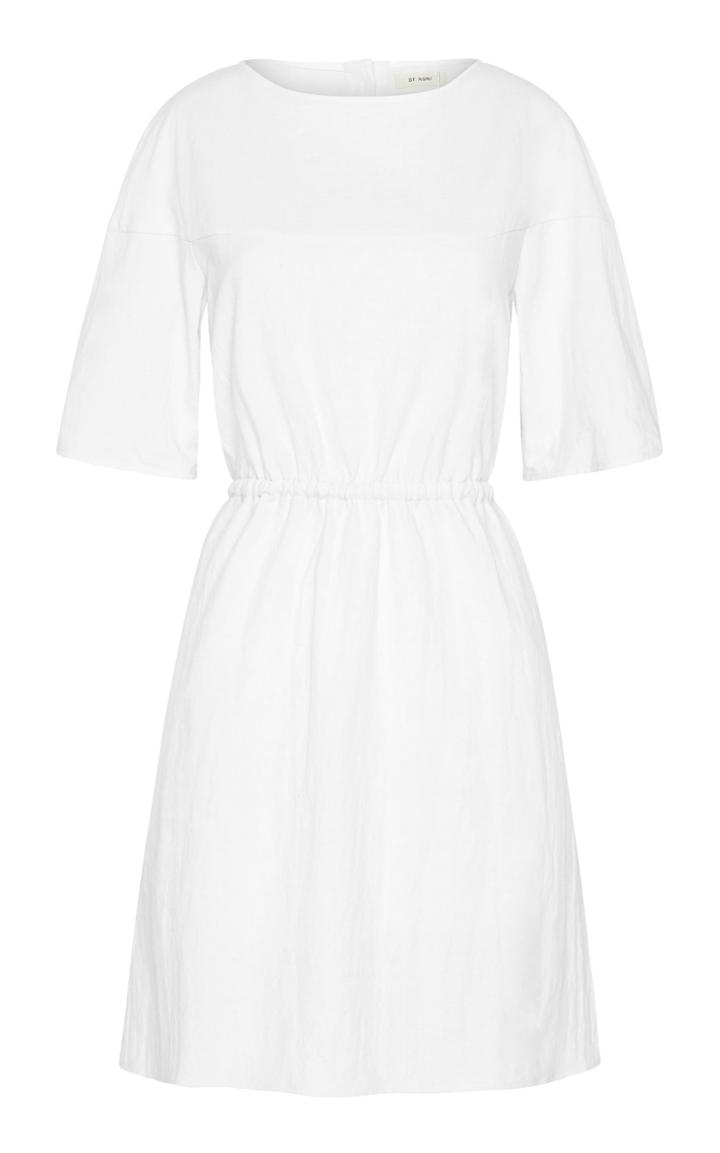Moda Operandi St. Agni Hoshi Linen-cotton Puff Sleeve Mini Dress