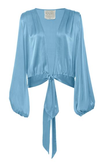 Awaveawake Silk Two Tie Blouse