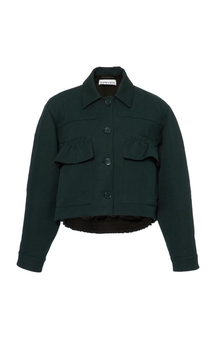 Carven Cropped Quilted Jacket