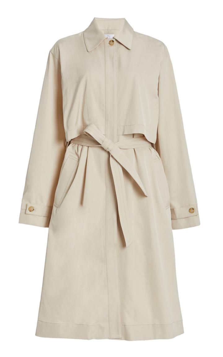 Moda Operandi Deveaux Robyn Belted Twill-cotton Trench Coat