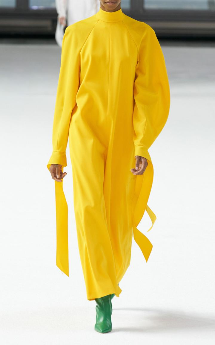 Moda Operandi Carolina Herrera Wool Mockneck Long Sleeved Dress