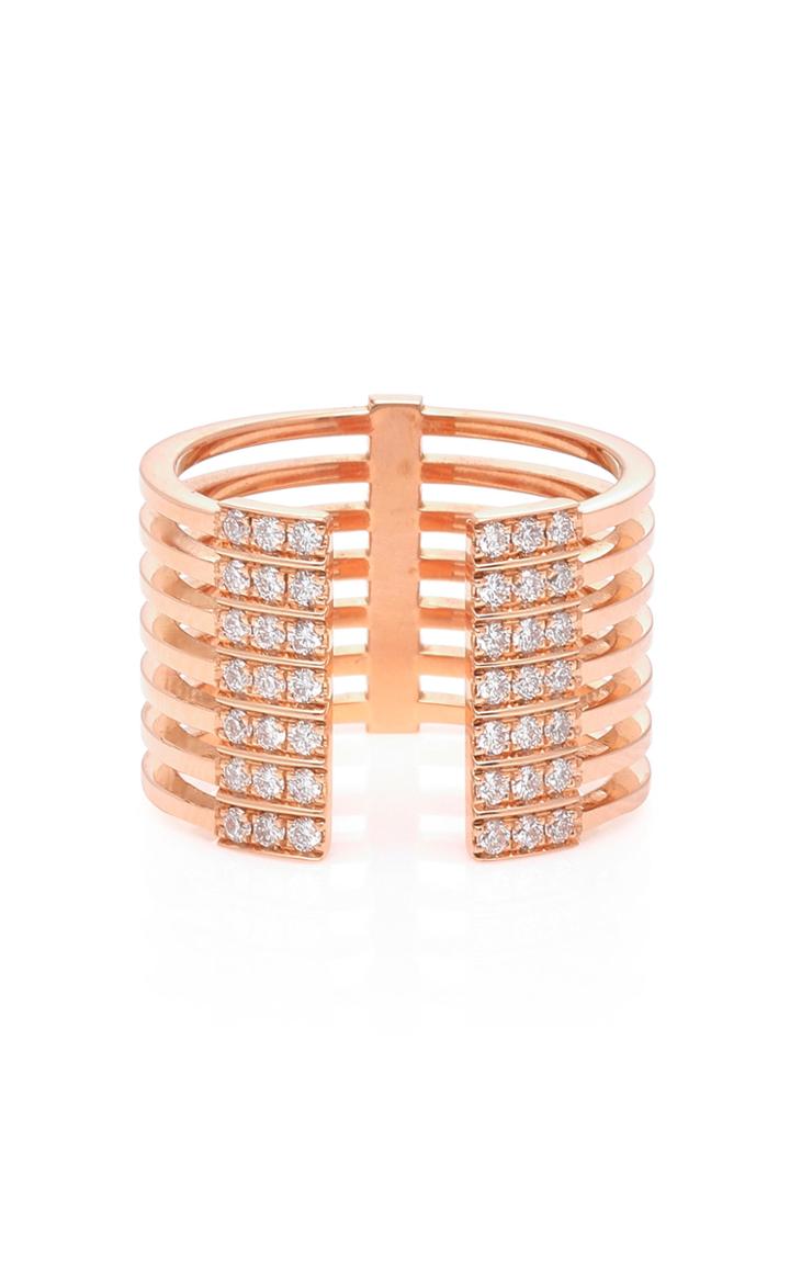 Melissa Kaye 18k Pink Gold Diamond Ring
