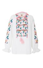 Figue Lou Lou Embroidered Clean White Top