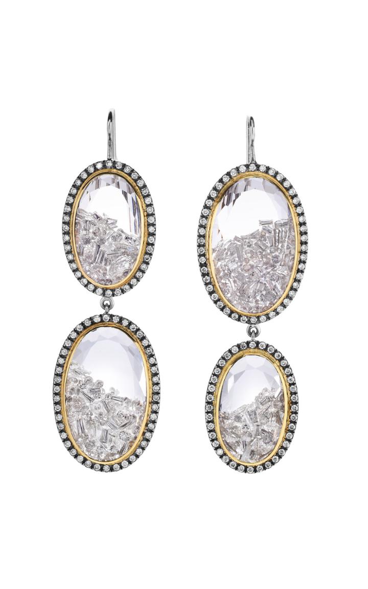 Moritz Glik Double Drop Kaleidoscope Shaker Earrings