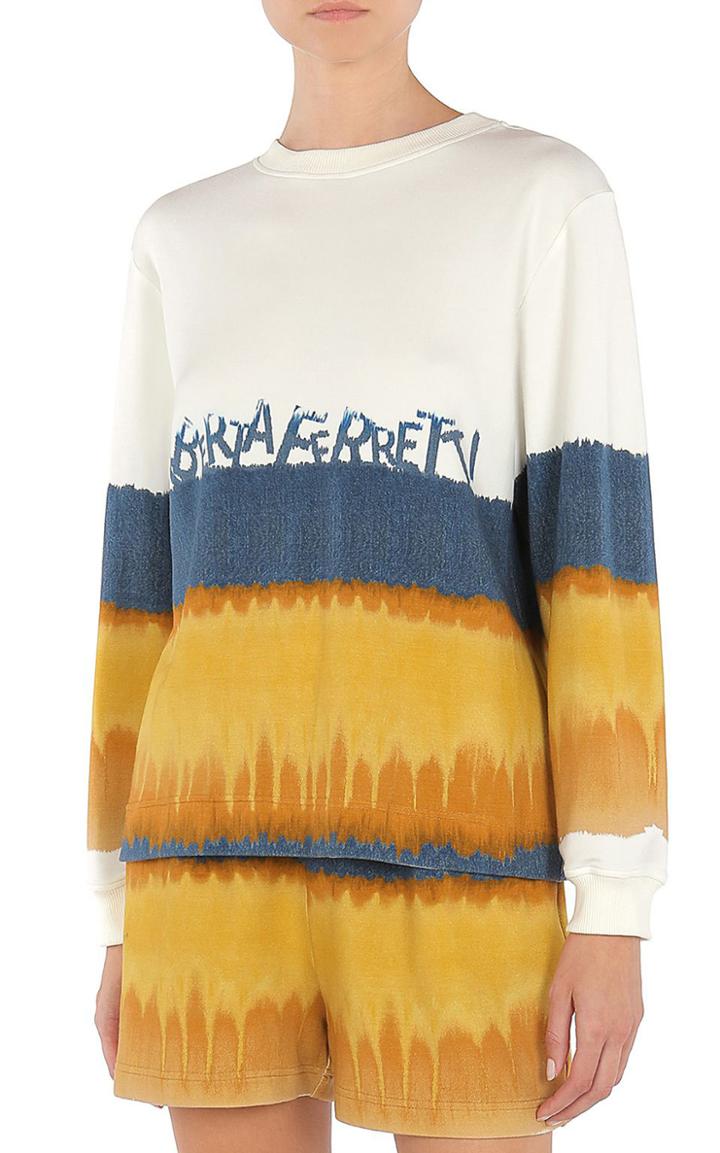 Moda Operandi Alberta Ferretti I Love Summer Tie Dye Cotton Sweatshirt