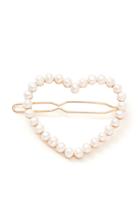 Loeffler Randall Lou Faux-pearl Heart Barrette