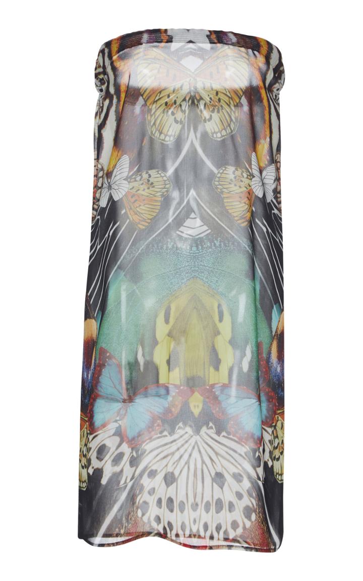 Roberto Cavalli Strapless Printed Dress