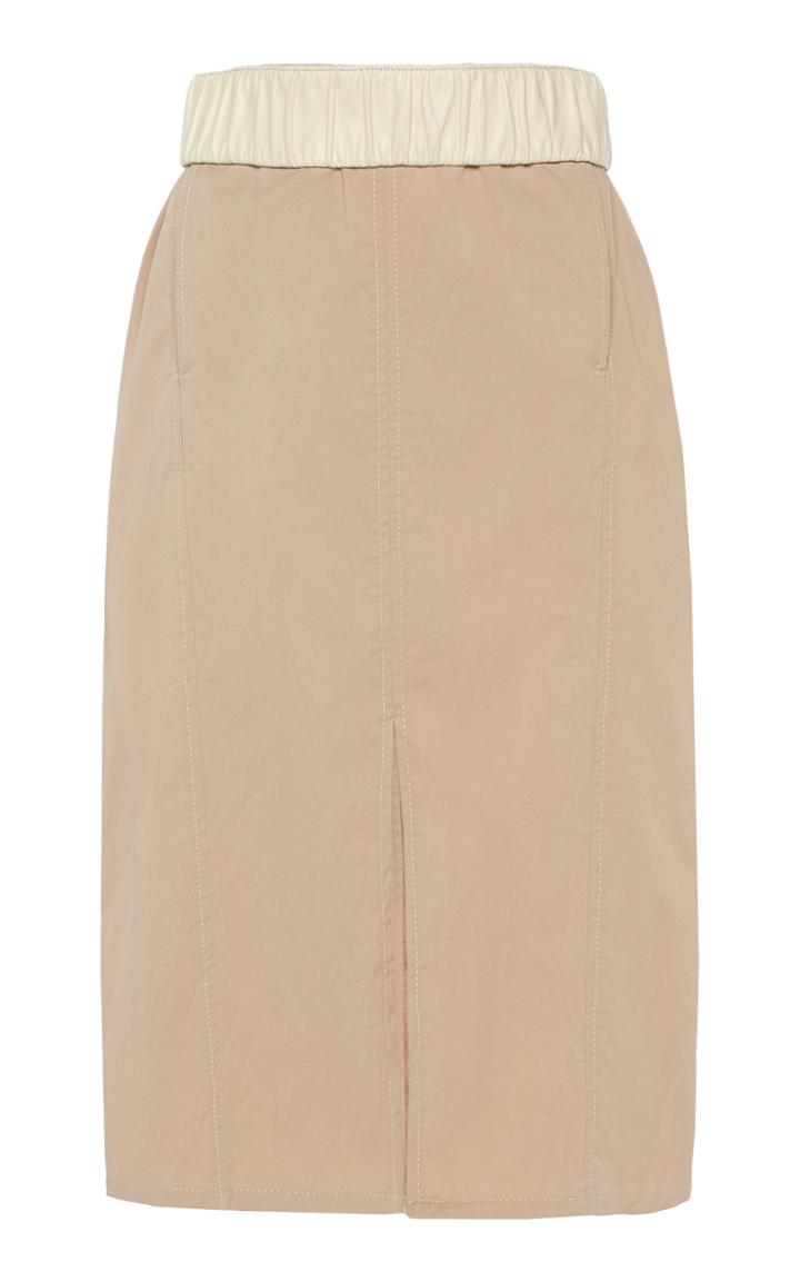 Moda Operandi Johanna Ortiz Don't Lose Hope Ruched Cotton-blend Midi Skirt Size: 2