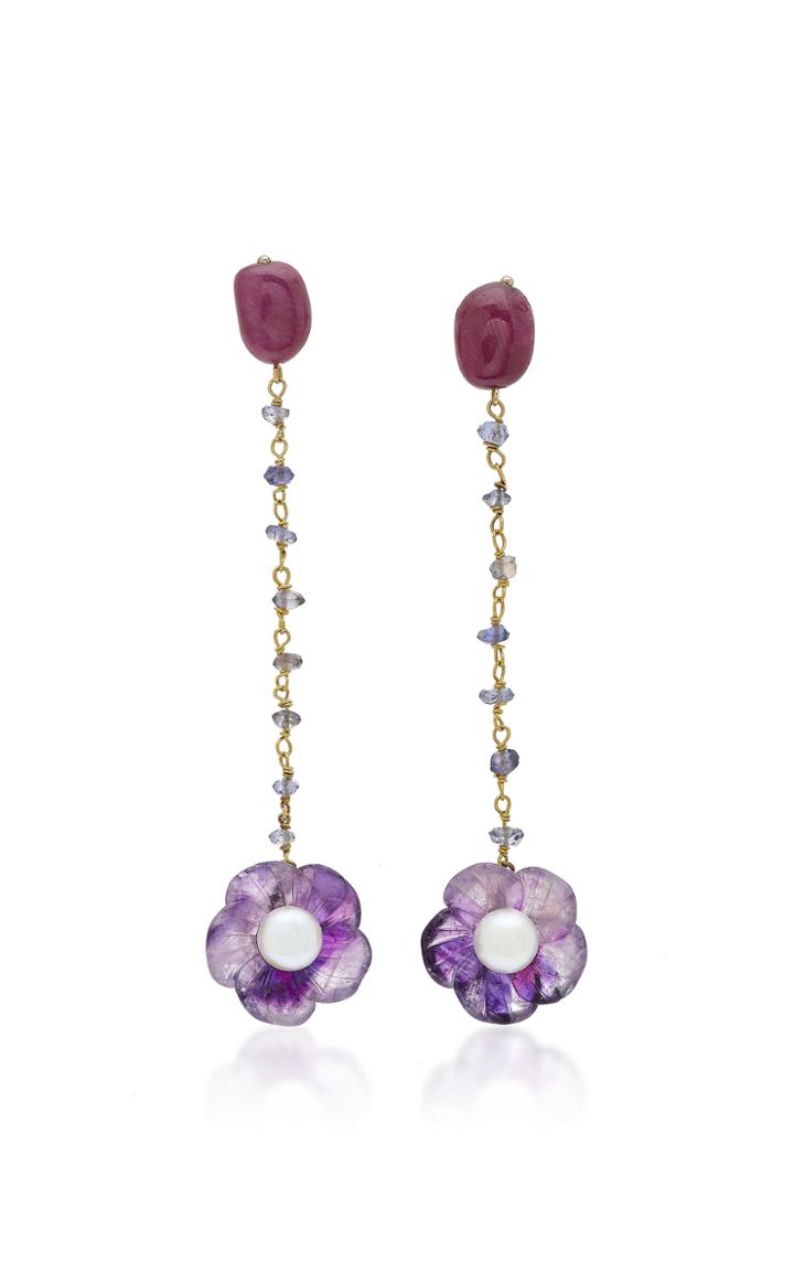 Sorab & Roshi 18k Gold Multi-stone Earrings