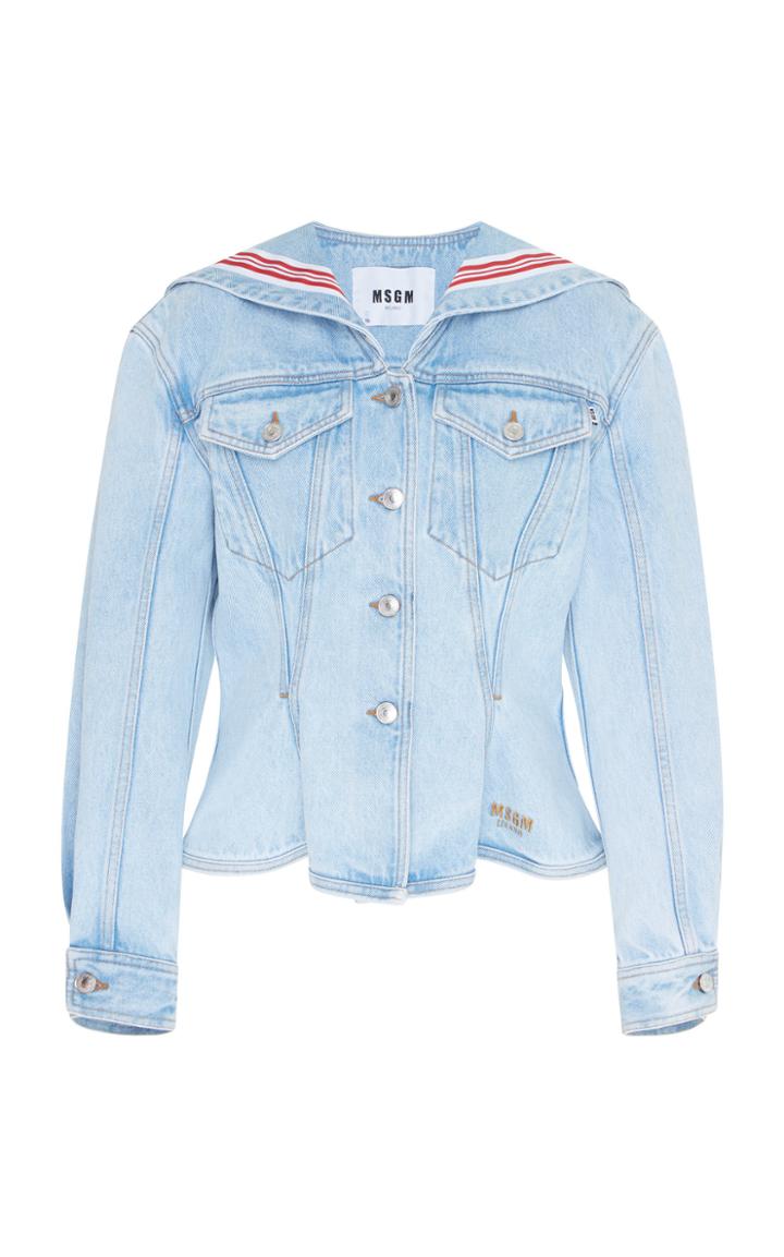Msgm Cape Denim Jacket
