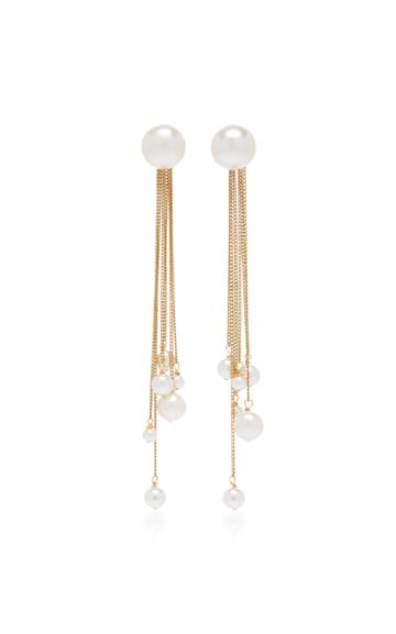 Gigi & Joux Elle Pearl And 24k Gold-plated Drop Earrings