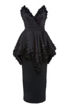Pamella Roland Specialorder-strapless Satin Stretch Crepe Cocktail Dress-cc