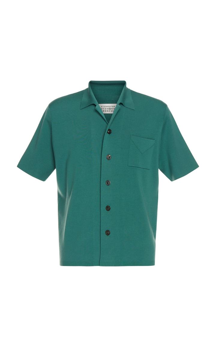 Maison Margiela Knit Wool-blend Button-up Shirt