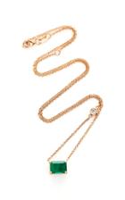 Shay 18k Rose Gold Emerald And Diamond Necklace