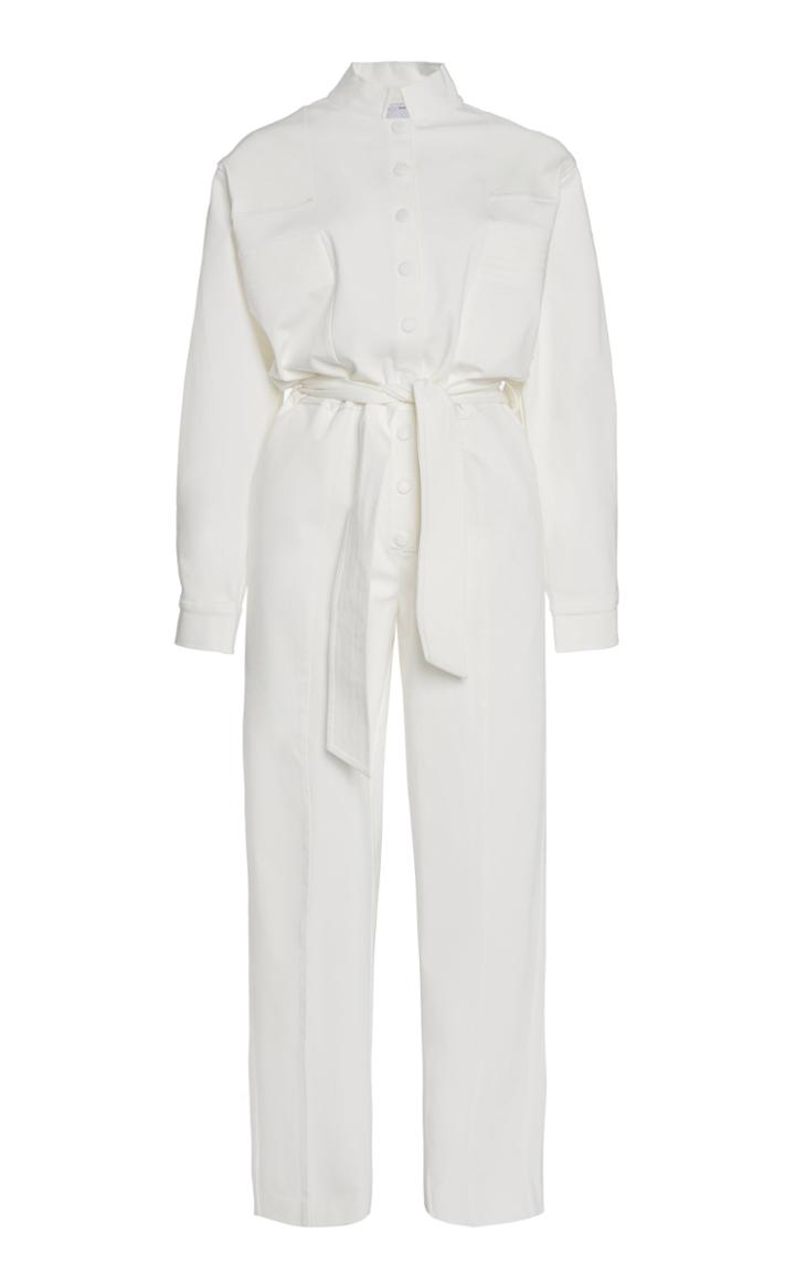 Moda Operandi Piece Of White Alexa Long-sleeve Jumpsuit