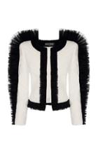 Balmain Contrast Trim Mousseline Jacket