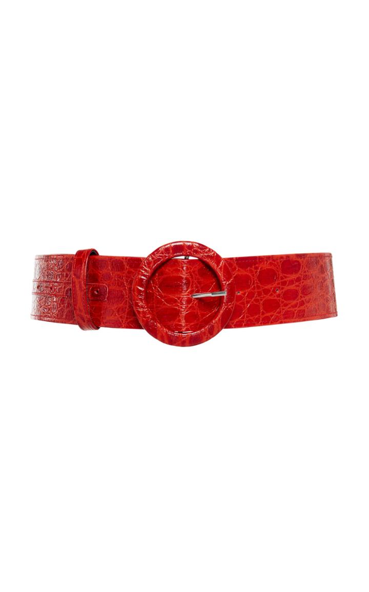 Attico Croc-effect Leather Belt
