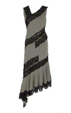 Prabal Gurung Jamrud Asymmetric Wool Panel Dress