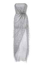 Moda Operandi Ralph & Russo Bead And Feather-embellished Maxi Dress Size: 34