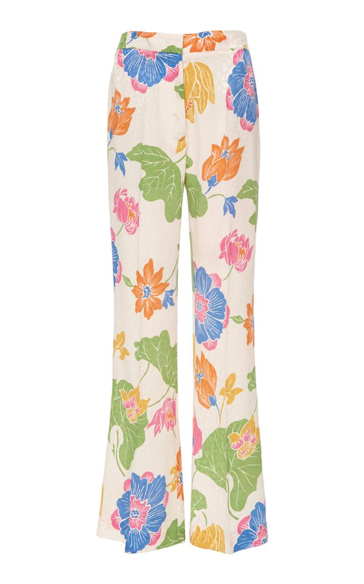 Etro Floral Wide-leg Silk Pants