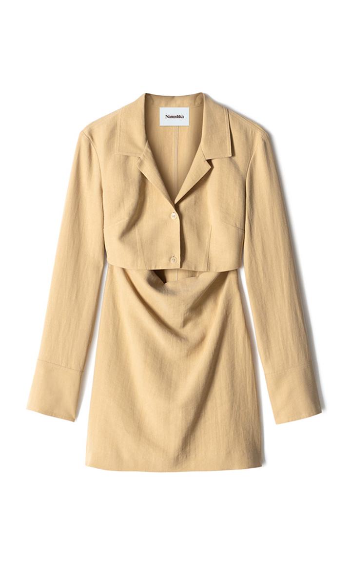 Moda Operandi Nanushka Tess Broadcloth Mini Dress
