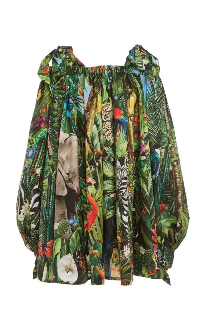Moda Operandi Dolce & Gabbana Pleated Poplin Cold-shoulder Dress Size: 38