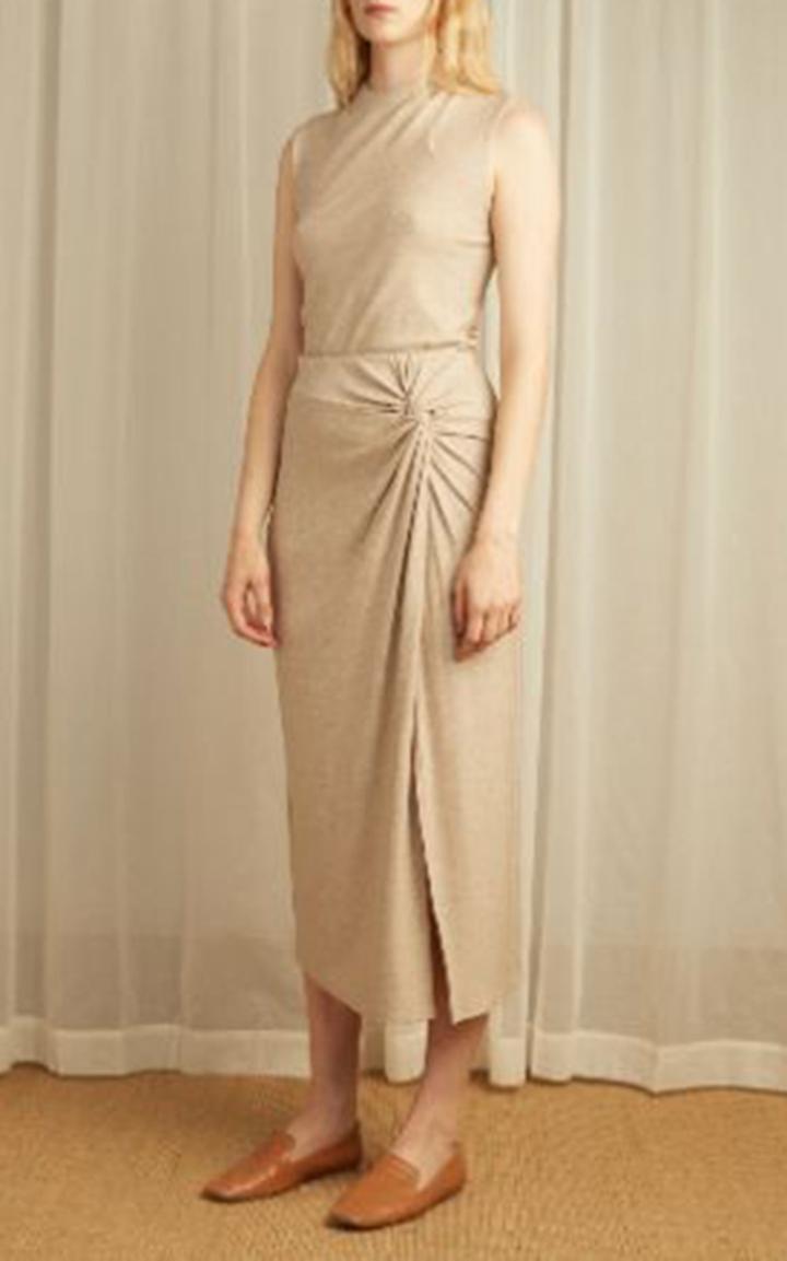 Moda Operandi Vince Twisted Jersey Wrap-effect Midi Skirt