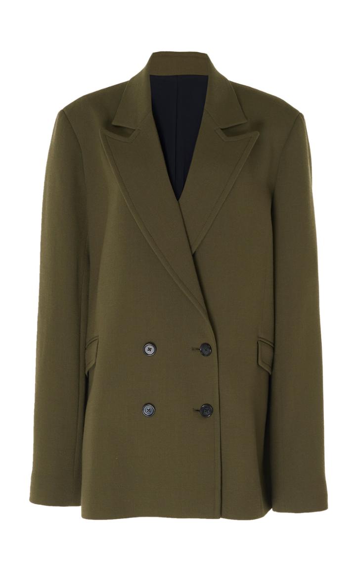 Roland Mouret Gilroy Double-breasted Wool Crepe Blazer