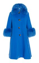 Saks Potts Yvonne Fox Fur-trimmed Wool Coat