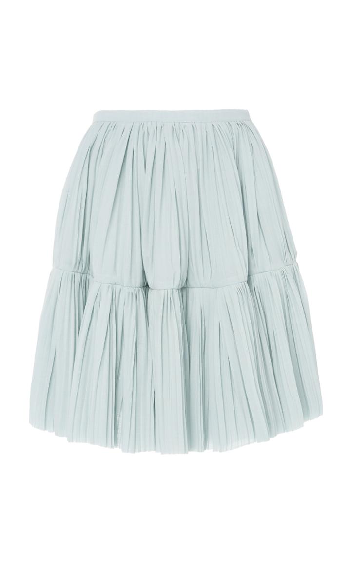 Jil Sander Glyn Pleated Wool-blend Skirt