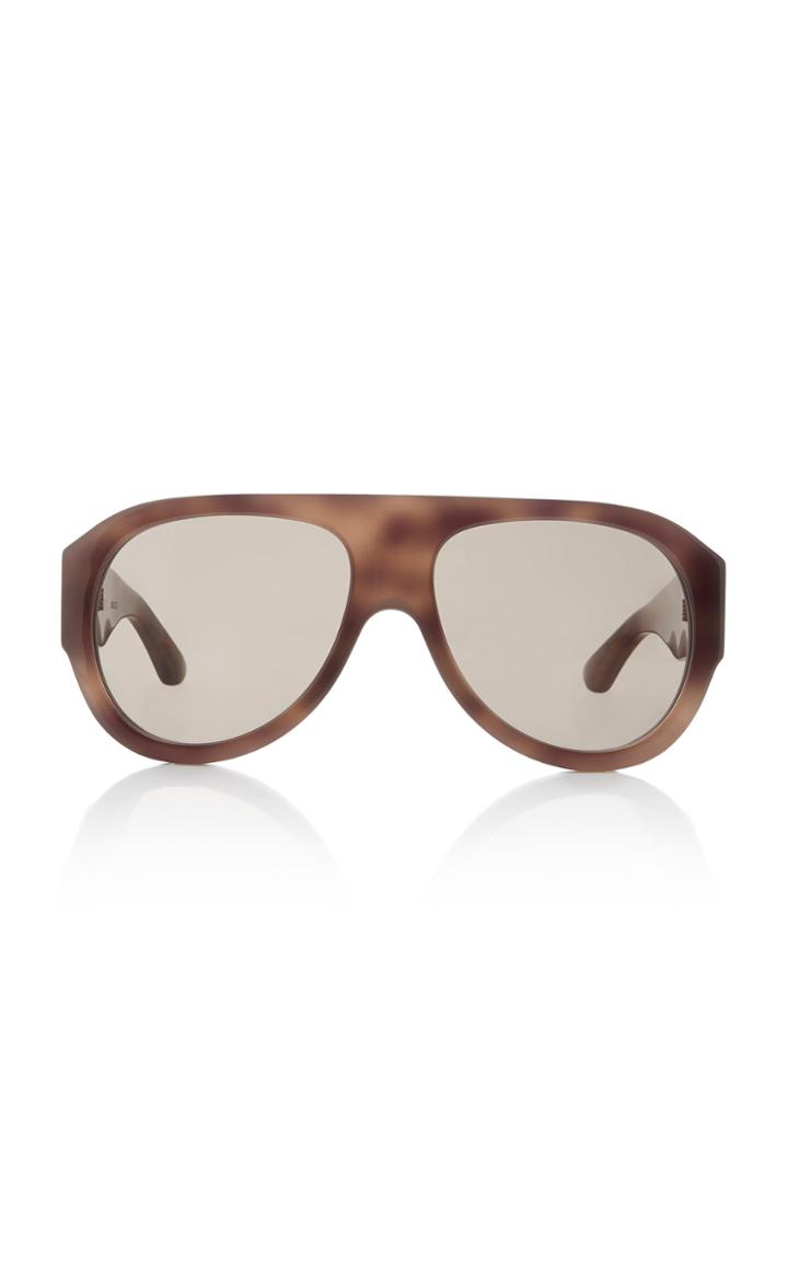 Gucci Tortoiseshell Acetate Aviator Sunglasses