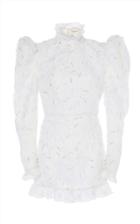 Alessandra Rich Embroidered Lace Mini Bridal Dress