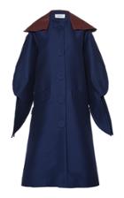 Moda Operandi Lanvin Contrast Collar Wool-silk Blend Coat Size: 34