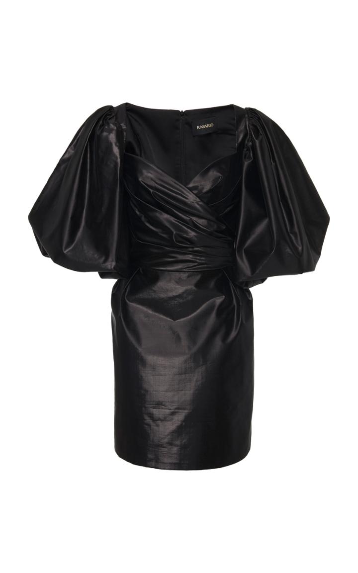 Rasario Exclusive Metallic Silk Mini Dress