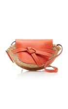 Moda Operandi Loewe Gate Mini Leather And Raffia Bag