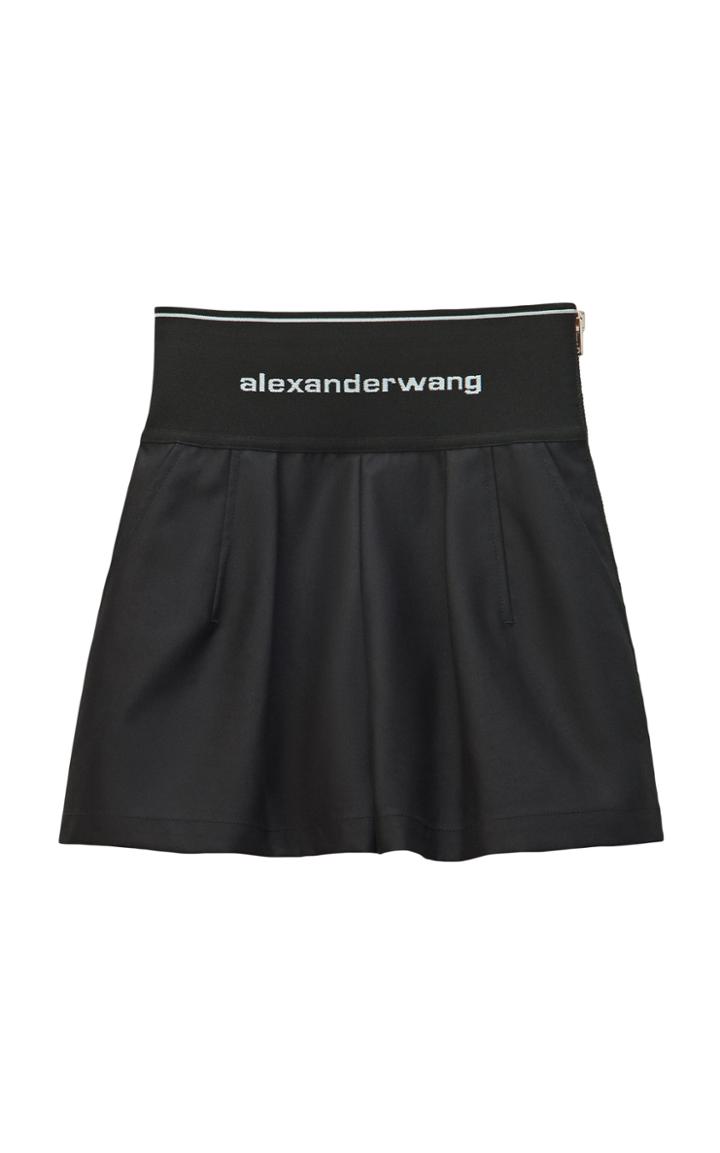 Alexander Wang Safari Elastic-logo Stretch-cotton Shorts