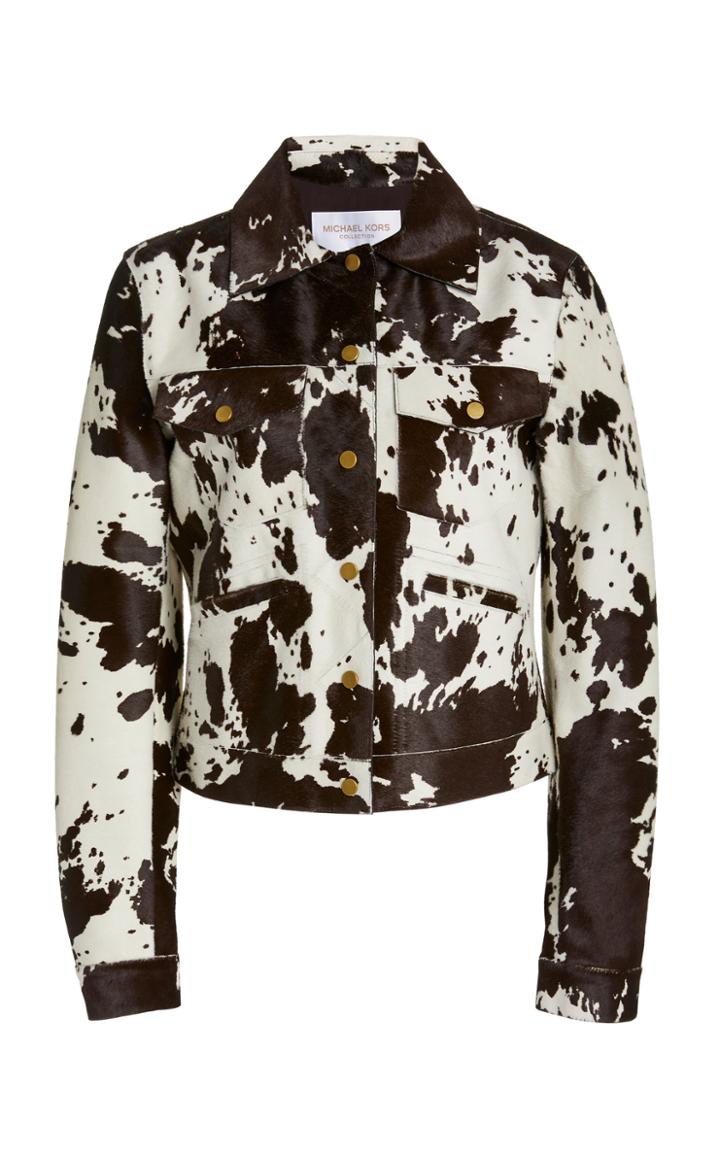 Moda Operandi Michael Kors Collection Calf Hair Jean Jacket