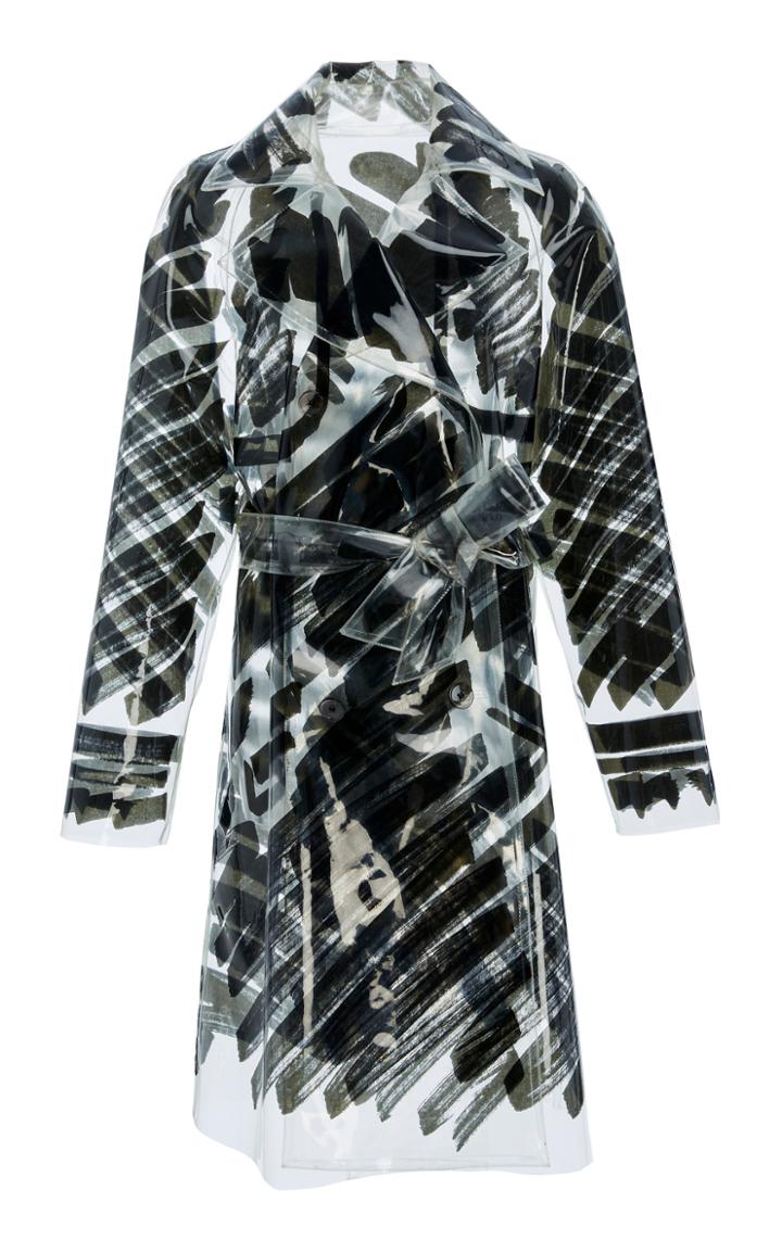 Moschino Printed Pvc Trench Coat