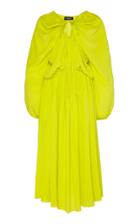 Moda Operandi Rochas Draped Keyhole Silk Dress Size: 40