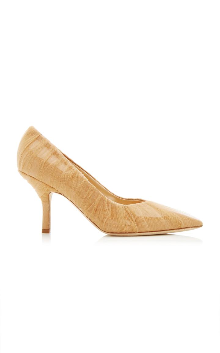 Midnight 00 Leather Tulle Pumps